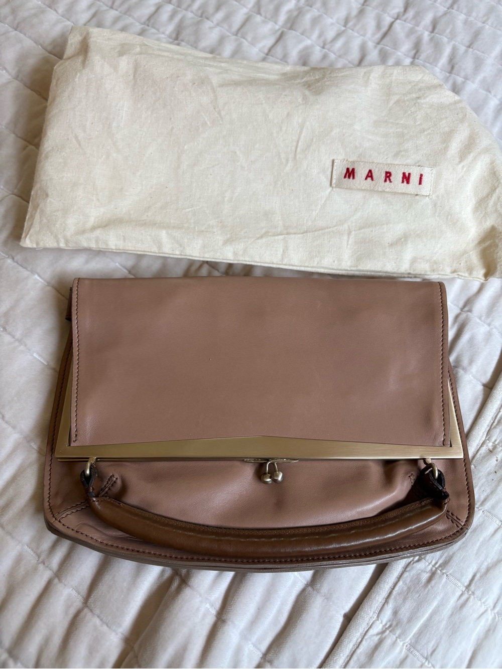 Marni fold over clutch